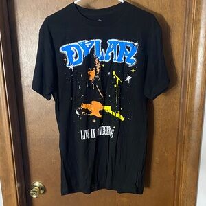 Bob Dylan Live in Concert 1966 Graphic Band Tee Black Size M